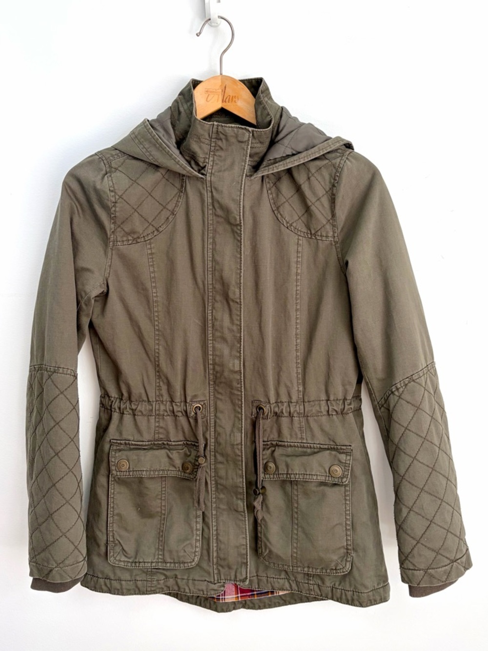 Prince & Fox Utility Jacket - Hooded - Quilted Canvas - Size S